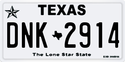 TX license plate DNK2914