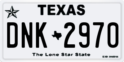 TX license plate DNK2970