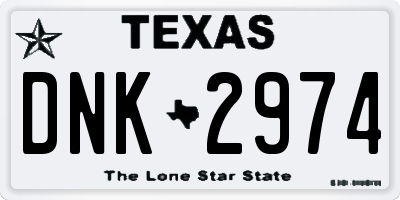 TX license plate DNK2974