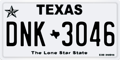 TX license plate DNK3046