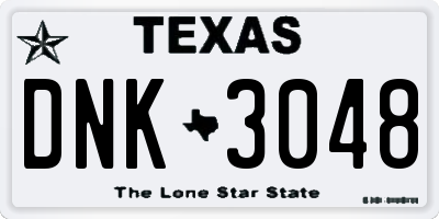 TX license plate DNK3048