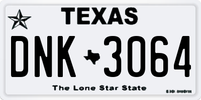 TX license plate DNK3064