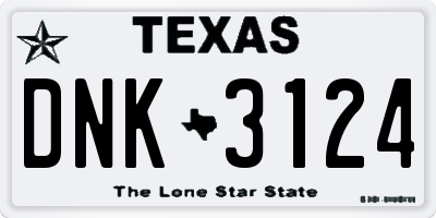 TX license plate DNK3124