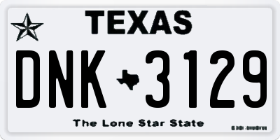 TX license plate DNK3129