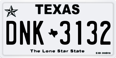 TX license plate DNK3132