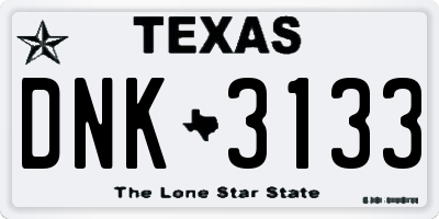 TX license plate DNK3133