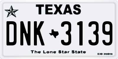 TX license plate DNK3139