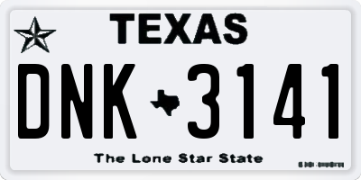TX license plate DNK3141
