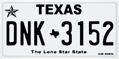 TX license plate DNK3152