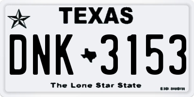TX license plate DNK3153