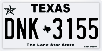 TX license plate DNK3155