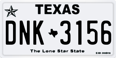 TX license plate DNK3156