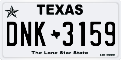 TX license plate DNK3159