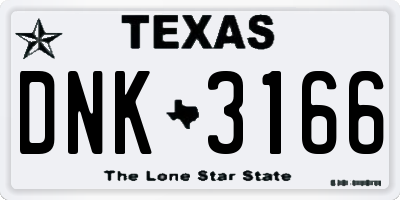 TX license plate DNK3166