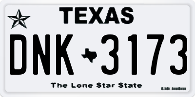 TX license plate DNK3173