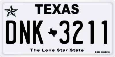 TX license plate DNK3211