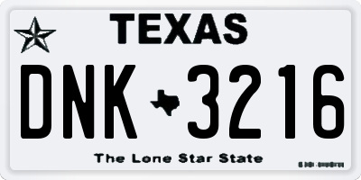 TX license plate DNK3216