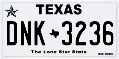 TX license plate DNK3236