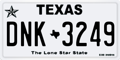 TX license plate DNK3249