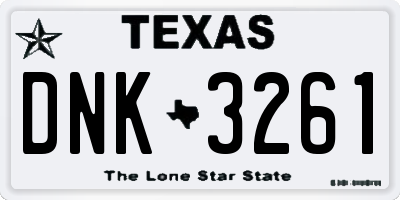 TX license plate DNK3261