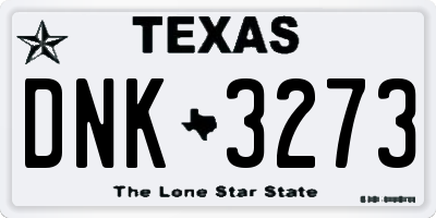 TX license plate DNK3273