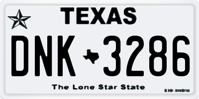 TX license plate DNK3286