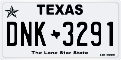 TX license plate DNK3291