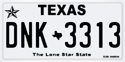 TX license plate DNK3313