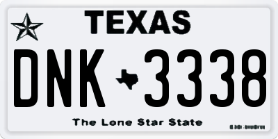 TX license plate DNK3338