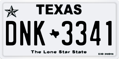 TX license plate DNK3341