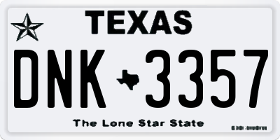 TX license plate DNK3357