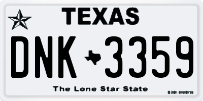 TX license plate DNK3359