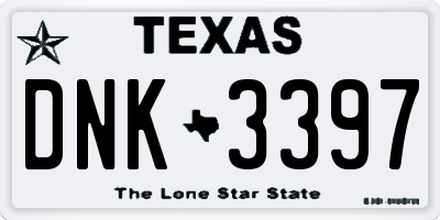 TX license plate DNK3397
