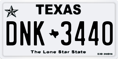 TX license plate DNK3440