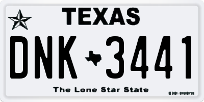 TX license plate DNK3441