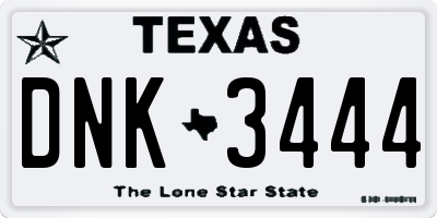 TX license plate DNK3444