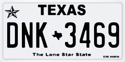 TX license plate DNK3469