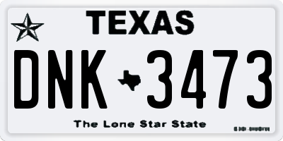 TX license plate DNK3473