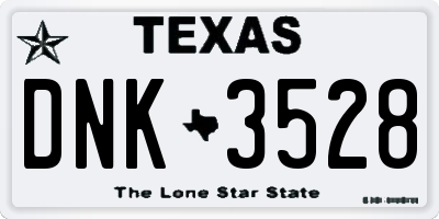 TX license plate DNK3528