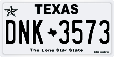 TX license plate DNK3573