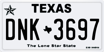 TX license plate DNK3697