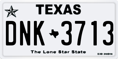 TX license plate DNK3713