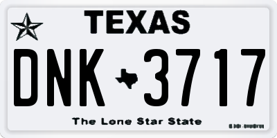 TX license plate DNK3717