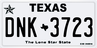 TX license plate DNK3723