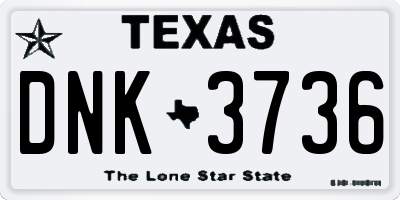 TX license plate DNK3736