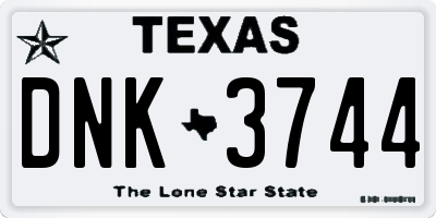 TX license plate DNK3744