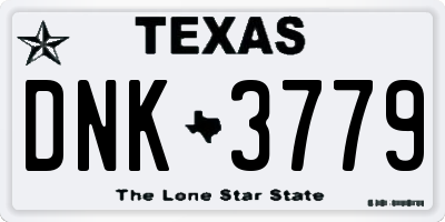TX license plate DNK3779