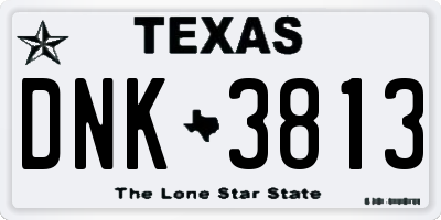 TX license plate DNK3813