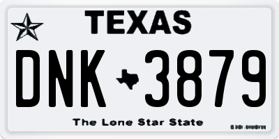 TX license plate DNK3879