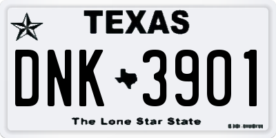 TX license plate DNK3901